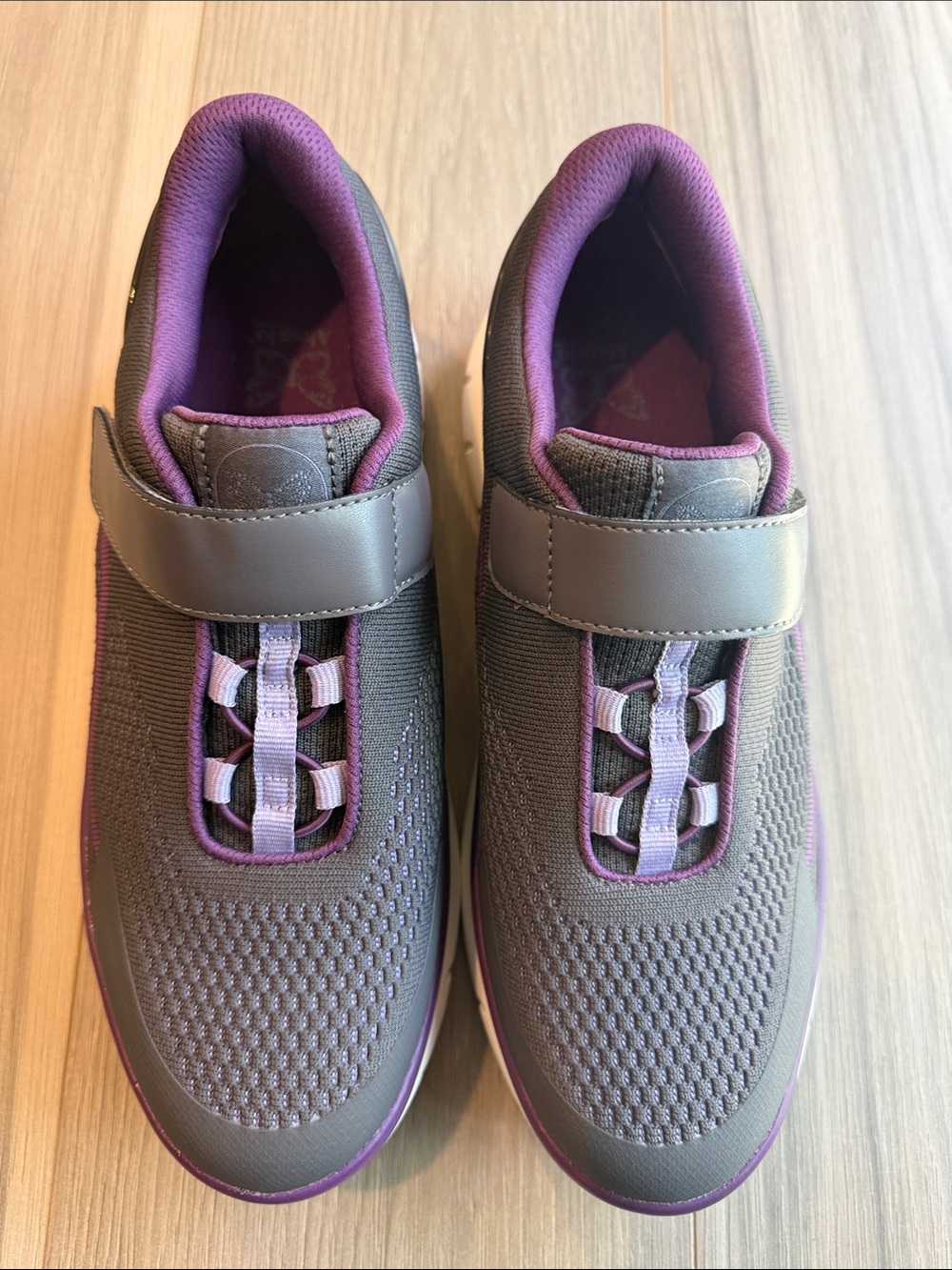 Alegria Women's Breez Steel Gray/Purple Sneakers Size 41 (10.5-11 US )